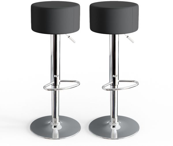 Barhocker 2er Set Schwarz 33 x 92 cm 2 Teilig Vicco