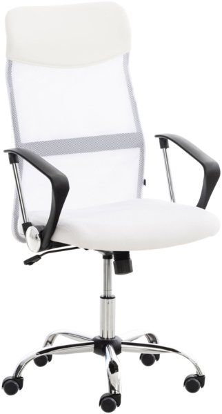 CLP Bürostuhl Washington höhenverstellbarer, drehbare und mit Leichtlaufrollen,weiß