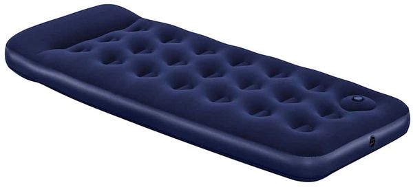 Bestway Luftmatratze Aufblasbar Beflockt mit Fußpumpe 185x76x28 cm 90752