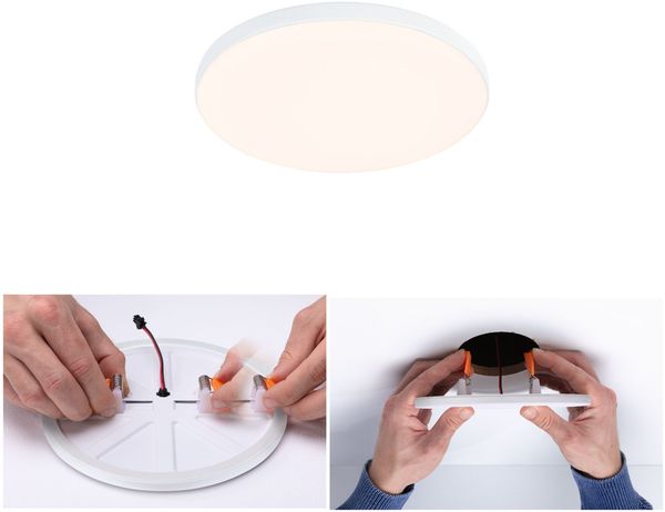 Paulmann 79939 LED Einbaupanel Veluna Edge IP44 120mm 3000K Weiß