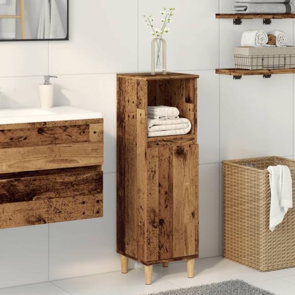 Badschrank Altholz-Optik 30 x 30 x 100 cm Holzwerkstoff