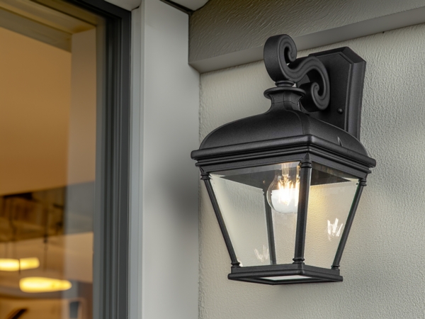 LED Außenwandleuchte große Landhausstil Hängelaterne, Höhe 42cm