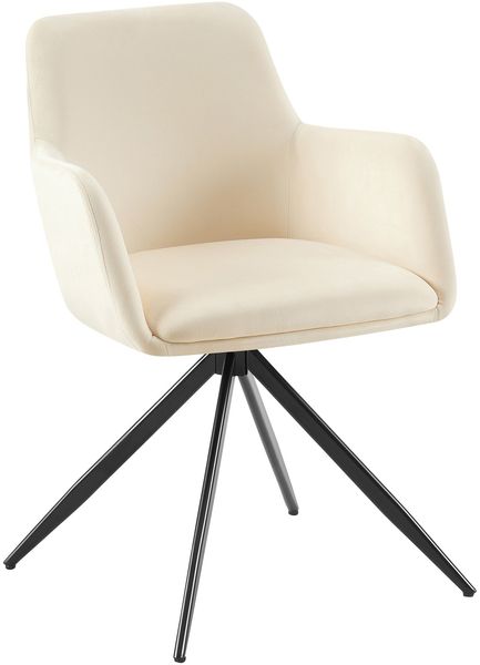 Esszimmerstuhl PELON - Samt Creme 56x62x81 cm | Essstühle Esszimmerstühle Küchenstühle Wohnzimmerstühle
