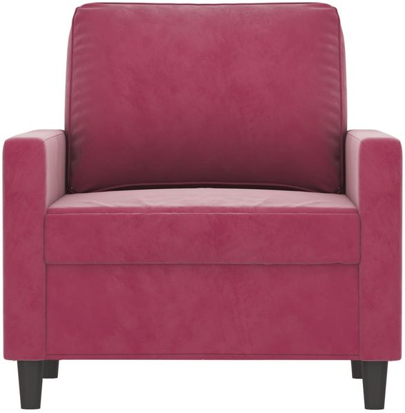 vidaXL Sessel Weinrot 60 cm Samt 359183 Bild 3