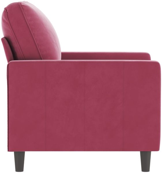 vidaXL Sessel Weinrot 60 cm Samt 359183 Bild 4