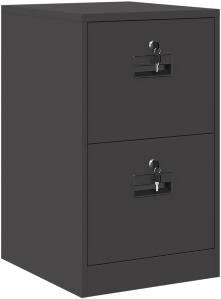 vidaXL Aktenschrank Schwarz 44 x 50 x 106,5 cm Kaltgewalzter Stahl 891592