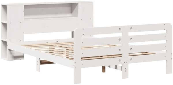 vidaXL Massivholzbett ohne Matratze Weiß 160x200 Kiefernholz 3309885 Bild 3