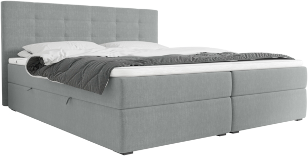 99rooms Bonvito Boxspringbett Hellgrau Strukturstoff INARI Bonell-Federung 140x200 cm Bild 3