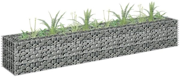vidaXL Gabionen-Hochbeet Verzinkter Stahl 180×30×30 cm 145633