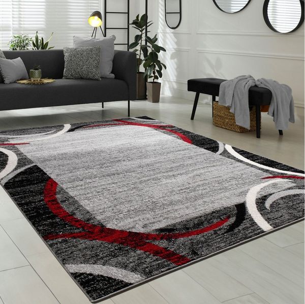 Paco Home Teppich Sinai 059, rechteckig, Höhe: 13 mm, Kurzflor, modernes Design, mit Bordüre, Kundenliebling