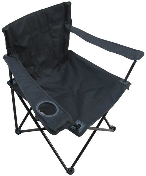 TrendLine Campingstuhl schwarz Klappstuhl Regiestuhl Anglerstuhl Faltstuhl