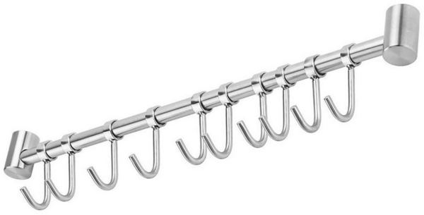 Intirilife Hakenleiste, (1 St, 1x Küchenleiste inkl. Montagematerial), Küchenleiste Hängeleiste Hakenleiste Küchenutensilienhalter Reiling