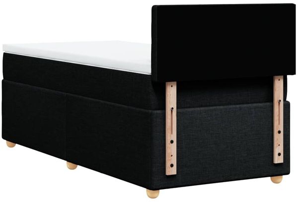 vidaXL Boxspringbett mit Matratze Schwarz 90x200 cm Stoff 3288879 Bild 8
