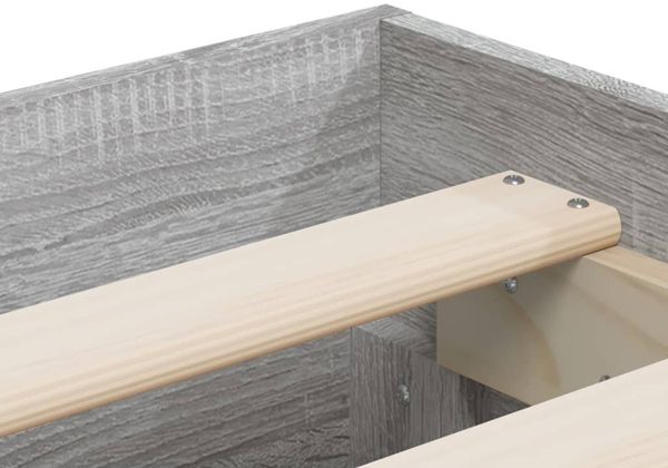 vidaXL Bettgestell mit Schubladen Grau Sonoma 160x200 cm Holzwerkstoff 3207264 Bild 9