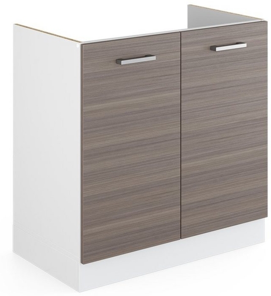 Vicco Spülenunterschrank Grau 80 cm ohne Arbeitsplatte, R-Line