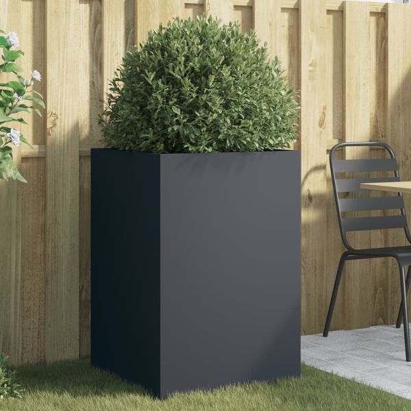 vidaXL Pflanzkübel Anthrazit 52x48x75 cm Stahl 841585