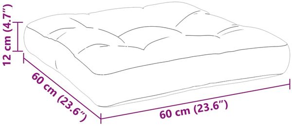 vidaXL Palettenkissen, Stoff, Grau, 60 x 60 x 12 cm Bild 10