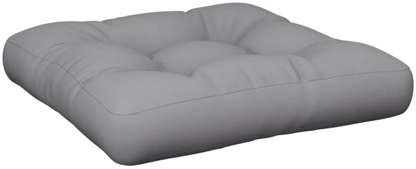 vidaXL Palettenkissen, Stoff, Grau, 60 x 60 x 12 cm Bild 2