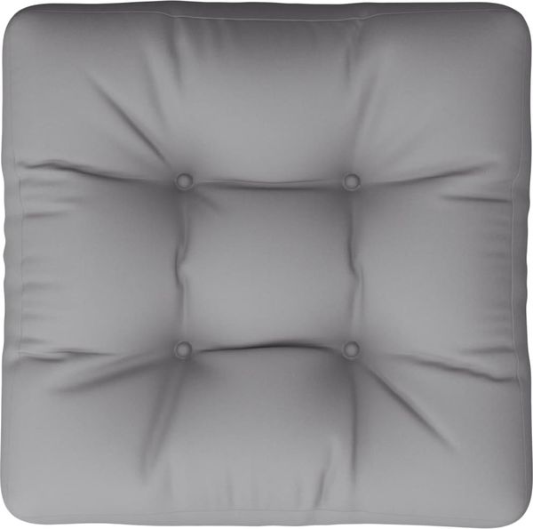 vidaXL Palettenkissen, Stoff, Grau, 60 x 60 x 12 cm Bild 6