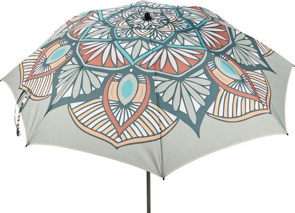 Meinposten Sonnenschirm Strandschirm Marrakesch grau UV 50+ Knickbar 180 cm inkl. Schutzhülle, abknickbar