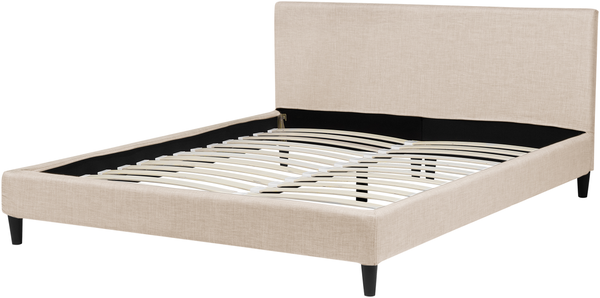 Polsterbett 'FITOU' Beige 160x200 cm Stoff Leinenoptik Bild 4