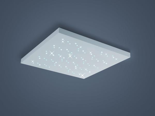 Eckiges LED Sternenhimmel Deckenpanel TITUS mit Farbwechsel & Fernbedienung 75cm