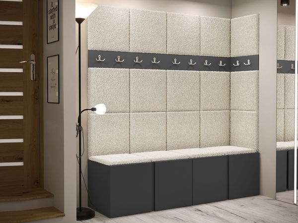 Garderoben-Set Monati II, Graphit, Farbe: Abriamo 03