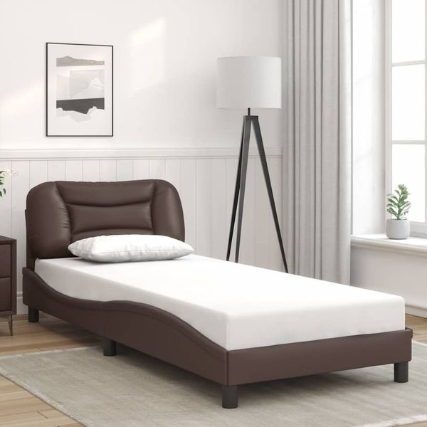 vidaXL Bettgestell ohne Matratze "Hvar" Braun 80x200 cm Kunstleder 3207962