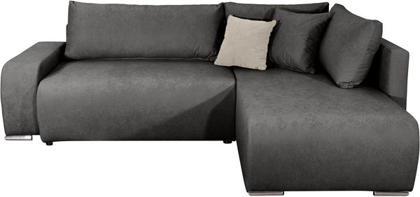 COLLECTION AB Ecksofa Poppy L-Form, B: 227 cm, Bettfunktion, Bettkasten & 1 Zierkissen