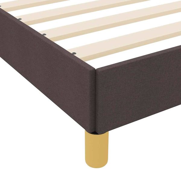 vidaXL Boxspringbett mit Matratze Dunkelbraun 90 x 190 cm Stoff 3398531 Bild 10