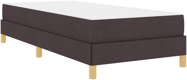 vidaXL Boxspringbett mit Matratze Dunkelbraun 90 x 190 cm Stoff 3398531 Bild 4