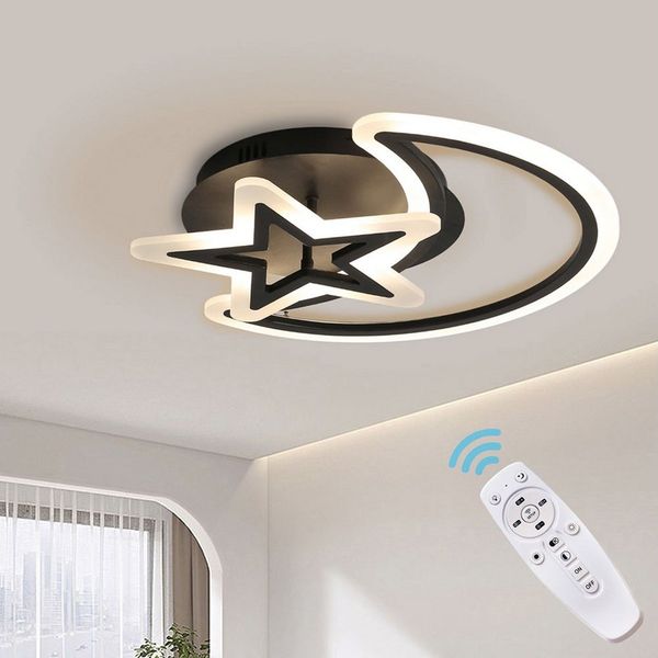 Lapalife Deckenleuchte Deckenlampe Dimmbar, Helligkeit Einstellbar, 3000K-6000K, Augenschutz, LED fest integriert, Memory-Funktion, Mit Fernbedienung, für Wohnzimmer, Schlafzimmer