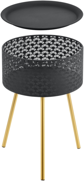 Beistelltisch Forshaga Schwarz-Gold 50x35cm [en. casa] Bild 4