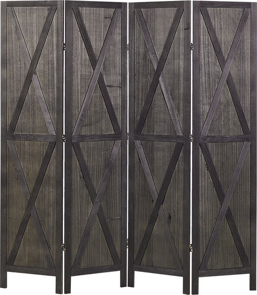 Raumteiler 4-teilig RIDANNA Dunkelbraun 163 cm 170 cm