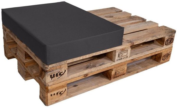 TexDeko Palettenkissen Halbes Palettenkissen für Palettensofa wasserabweisend, (60x80cm) gepolstert In- & Outdoor, Premium-Qualität