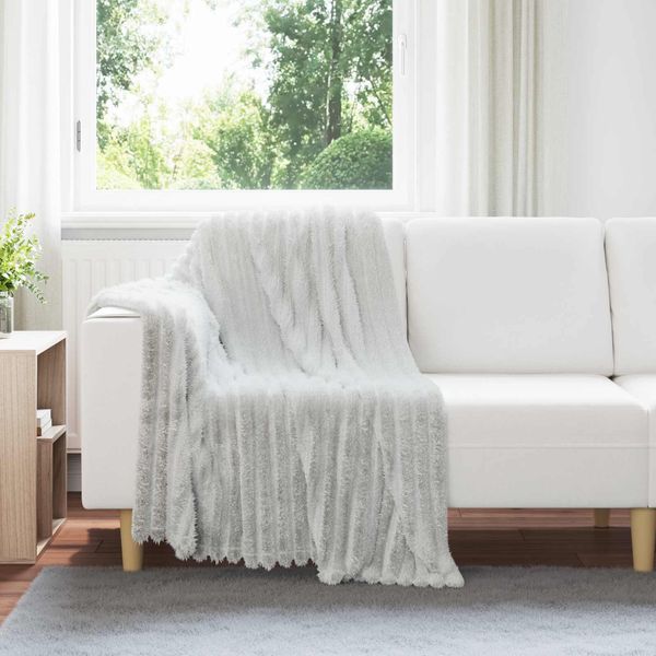 vidaXL Überwurfdecke Grau 150 x 130 cm Fleece 42016833