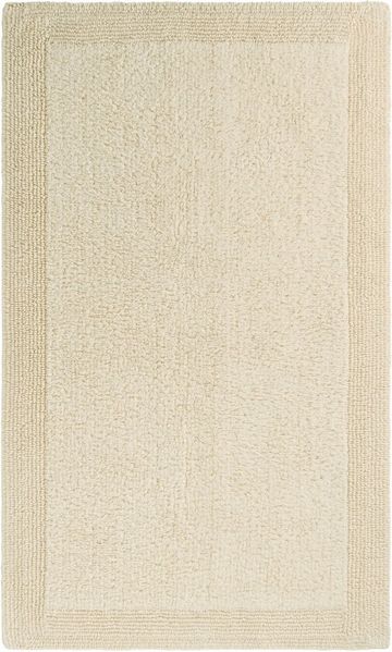 my home Badematte Kapra, Badvorleger, Badezimmer Teppich, Höhe 14 mm, beidseitig nutzbar, fußbodenheizungsgeeignet, strapazierfähig, Baumwolle, rechteckig, mit Bordüre, Badteppich, Badematte