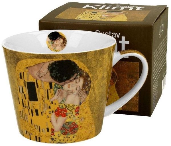 Duo-Gift Becher Duo Gerade, Becher 600ml / Tee / Kaffeetasse, Geschenke, 1-tlg, Porzellan Tasse, THE KISS CLASSIC inspired by Klimt, Blumen, Tiere, Sommer, Frühling, Herbst Winter Kollekion