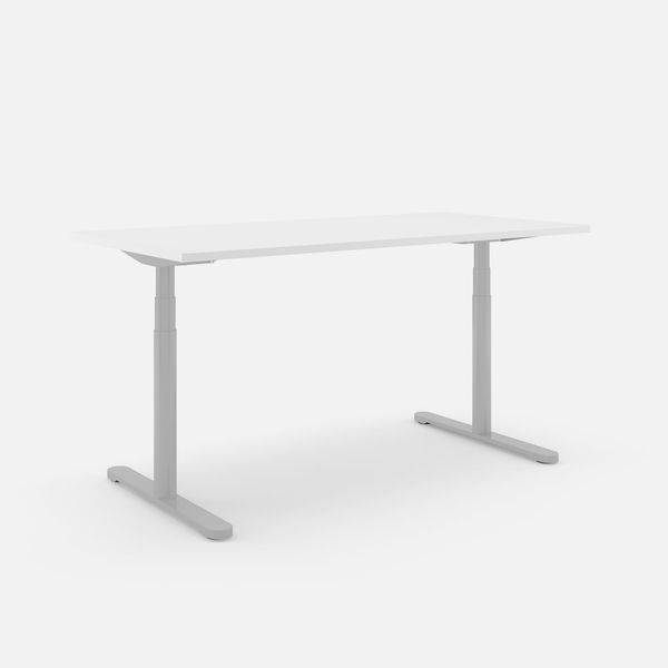 SLS 870 PRO Schreibtisch - 200 , Weiß , Silber