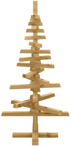 vidaXL Holz Weihnachtsbaum mit Ständer Braun 90 cm Massivholz Kiefer 42016698 Bild 6