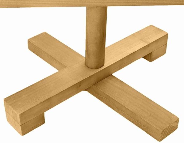 vidaXL Holz Weihnachtsbaum mit Ständer Braun 90 cm Massivholz Kiefer 42016698 Bild 9