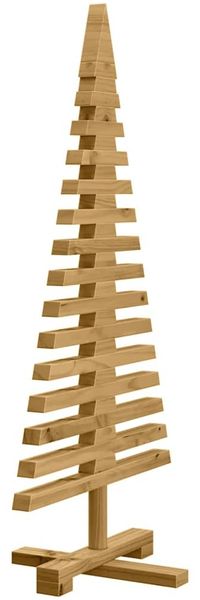 vidaXL Holz Weihnachtsbaum mit Ständer Braun 90 cm Massivholz Kiefer 42016698 Bild 4