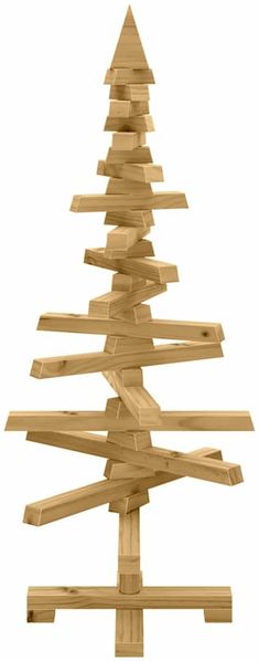vidaXL Holz Weihnachtsbaum mit Ständer Braun 90 cm Massivholz Kiefer 42016698 Bild 7