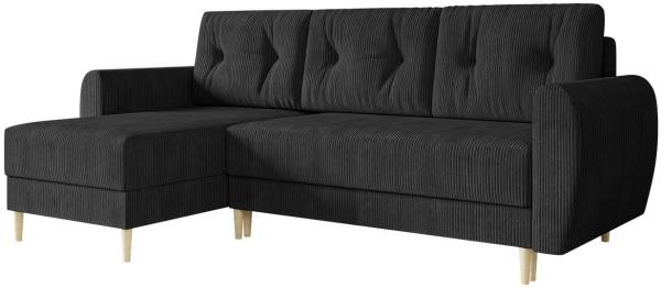 Ecksofa Jazon L Cord mit Bettkasten und Schlaffunktion (Farbe: Poso 135)