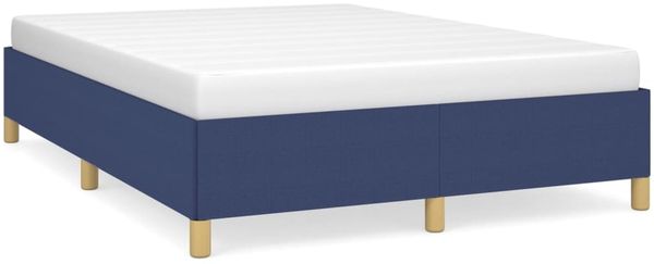 vidaXL Bettgestell ohne Matratze Blau 140x200 cm Stoff 347171 Bild 2