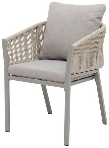 MANDALIKA Garden Gartensessel Aluminium / Polycord Rope Dining Sessel Madri