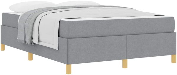 vidaXL Bettrahmen mit Matratze Hellgrau 140 x 200 cm Stoff 3398941 Bild 2