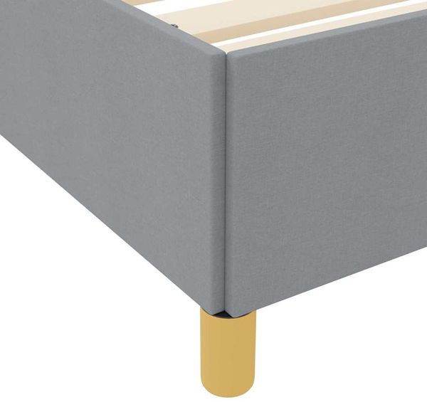 vidaXL Bettrahmen mit Matratze Hellgrau 140 x 200 cm Stoff 3398941 Bild 10