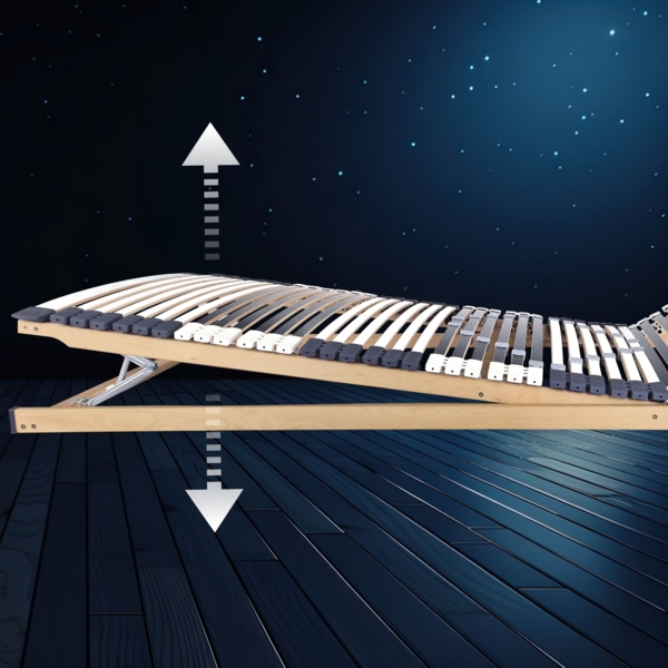 verstellbarer Lattenrost, 44 Leisten (mit Kopf- und Fußverstellung), 100x200 cm Bild 3