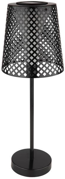 2er Set LED Solarleuchte, Loch Design, schwarz, H 50 cm